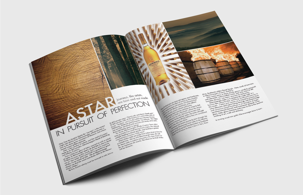   Glenmorangie:  Magazine spread.  Design . 