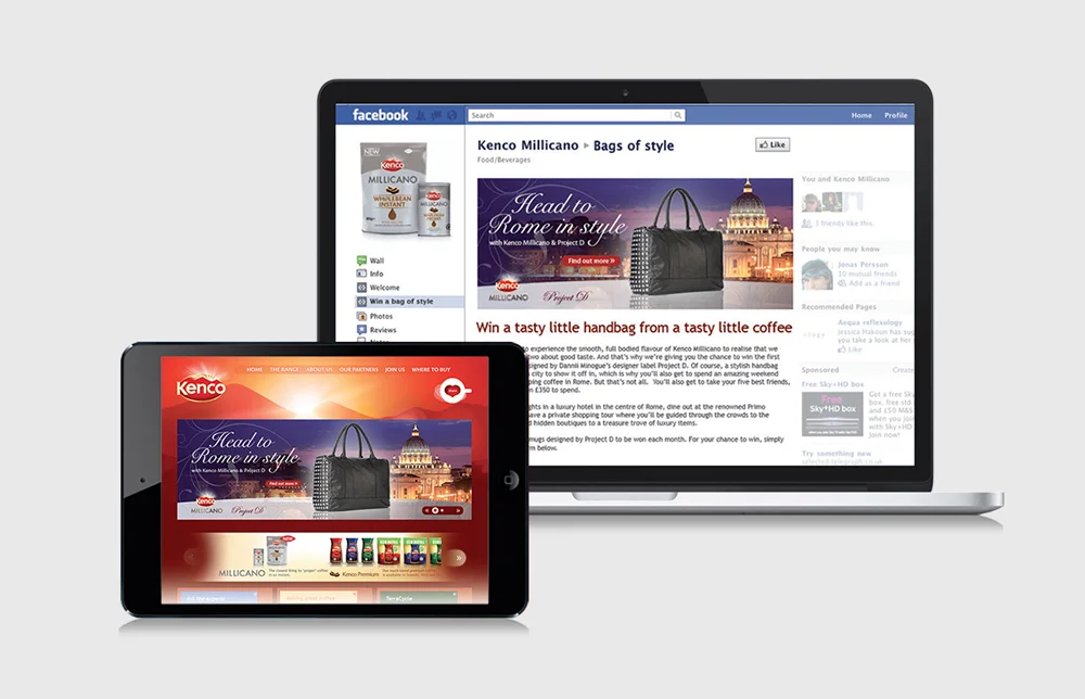   Kenco:  Competition webpage &amp; facebook 'like' gateway.  Design . 