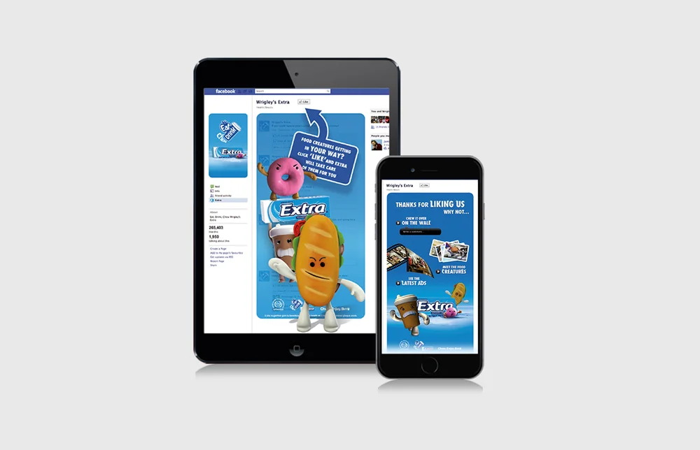  Wrigleys:  Facebook 'like' gateway.  Design . 