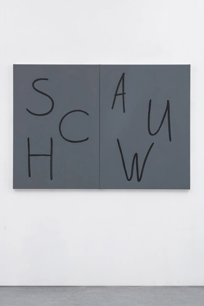 Just Quist Schauw (2018) dyptich, acrylics on canvas, 67 x 136 cm