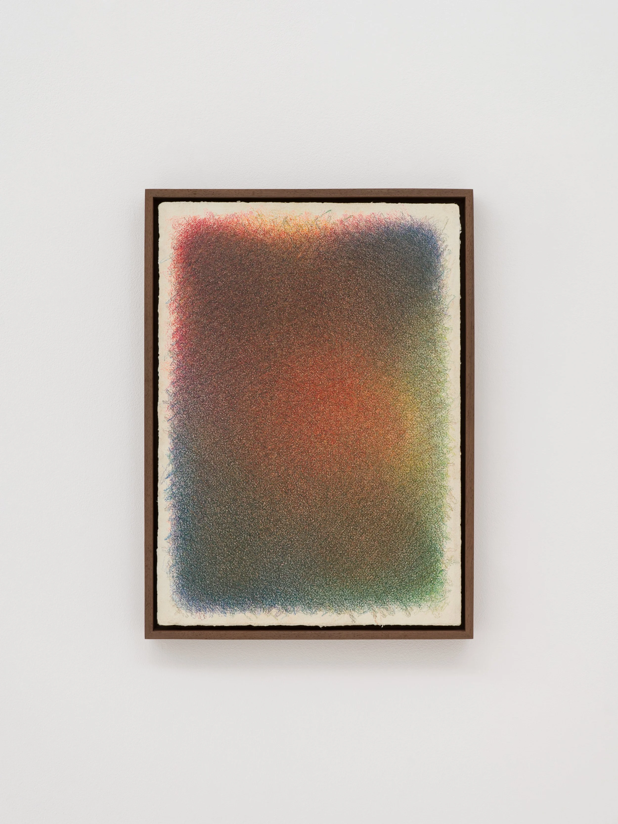  Charlie De Voet  A Drawing as a Poem in 50 Colours I , 2025 50 colour pencils on Khadi handmade cotton rag paper 44 x 32 cm 
