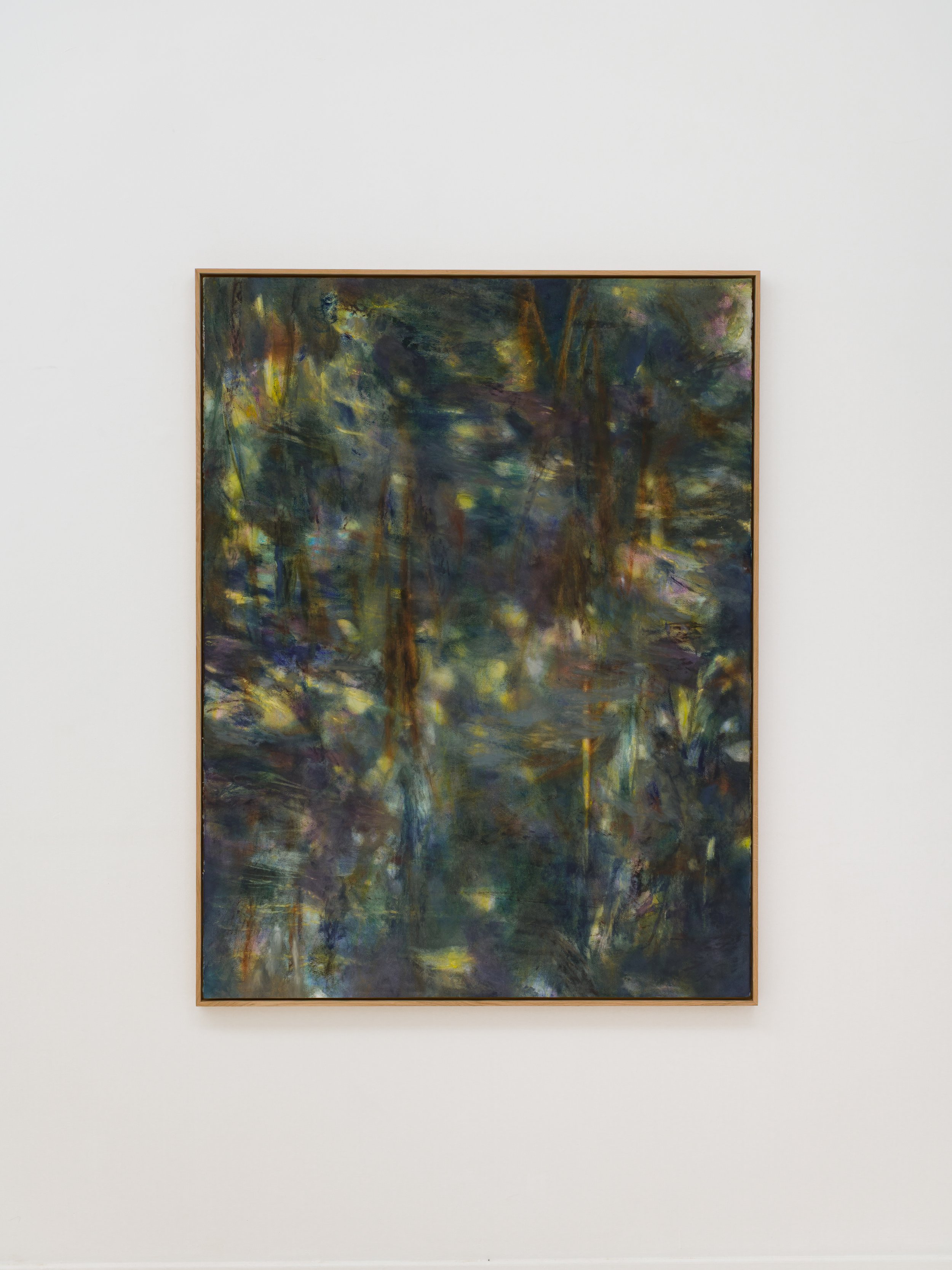  Carole Ebtinger  Promesse XIII , 2025 pigment, ink, pastel, charcoal on paper, oak frame 152 x 117 cm 