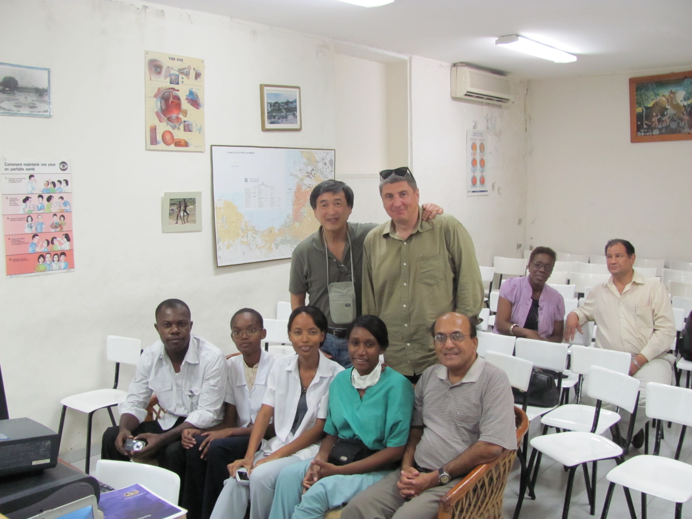 World Eye Mission with residents in Haiti