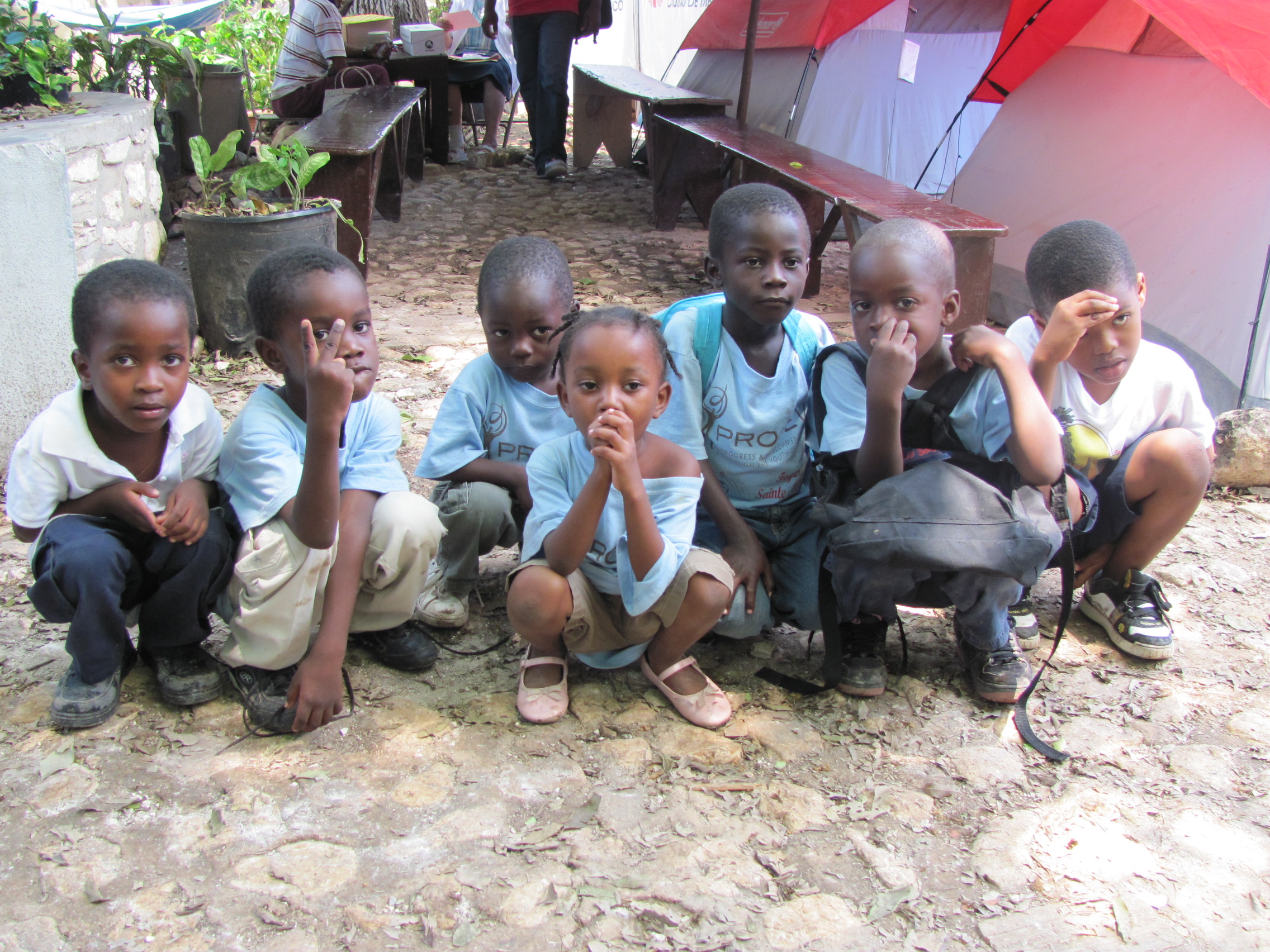 Children at our clinic in Haiti