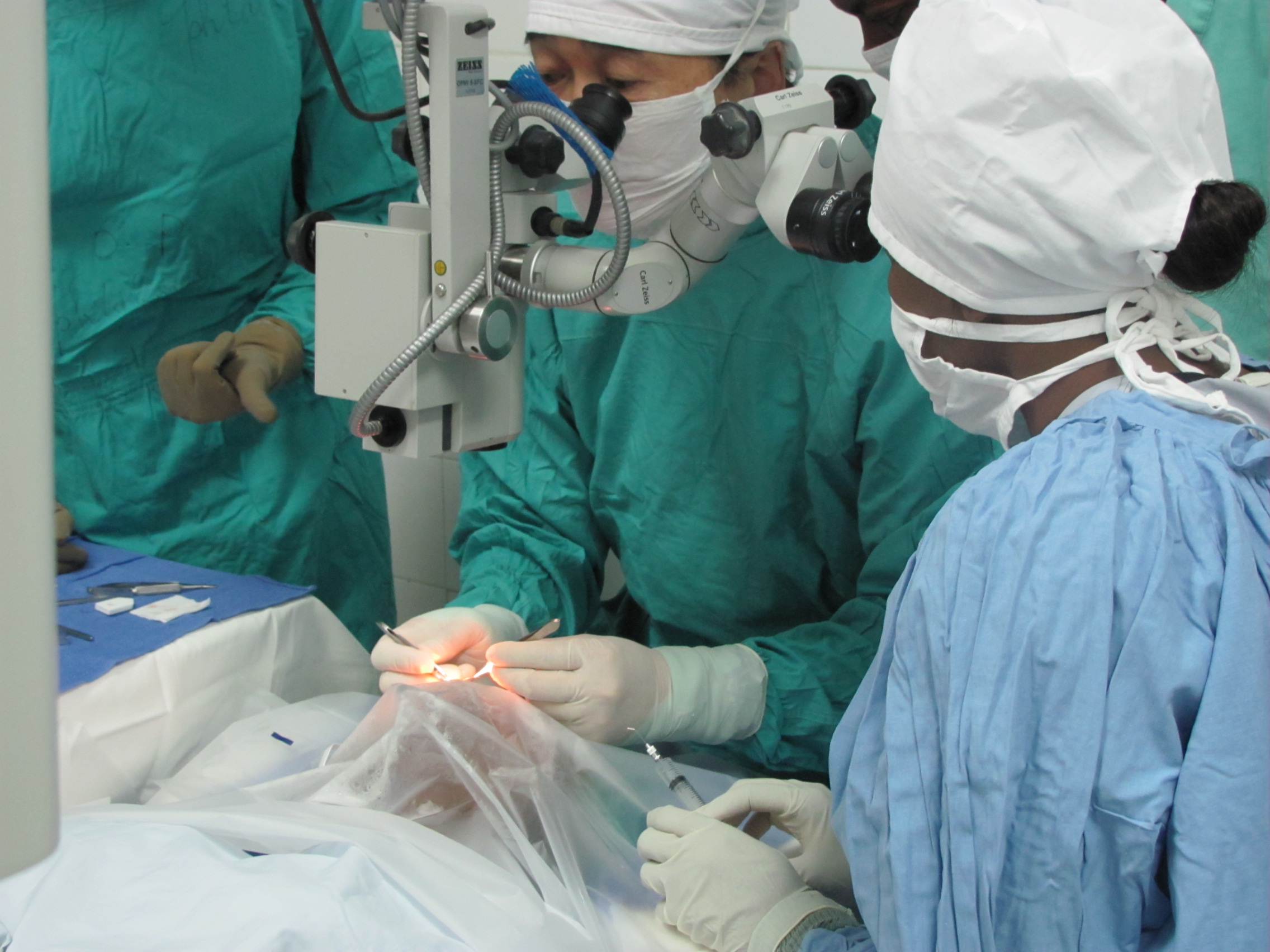 Dr. Soong in the operating room in Haiti