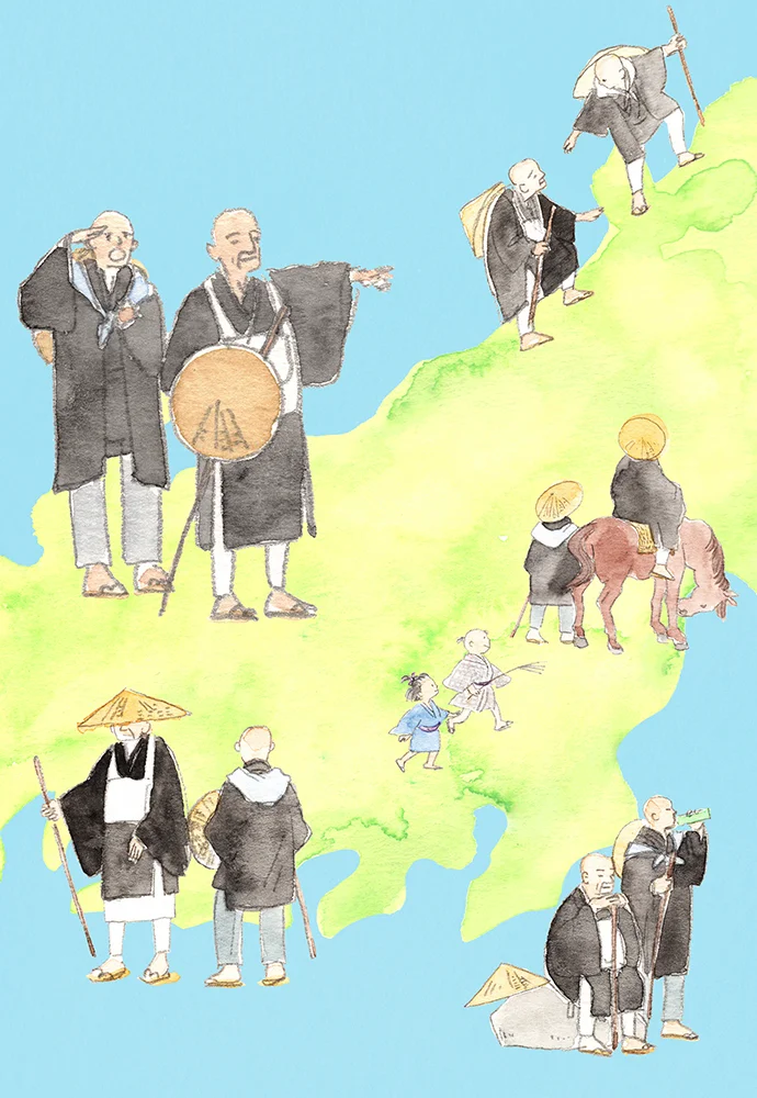 日本ブックデザイン賞2019 装画・四六判部門ー入選 課題図書『おくのほそ道』松尾芭蕉 The Japan Book Design Award 2019 , selected ”Oku no hosomiti.” by MATSUO Basyo