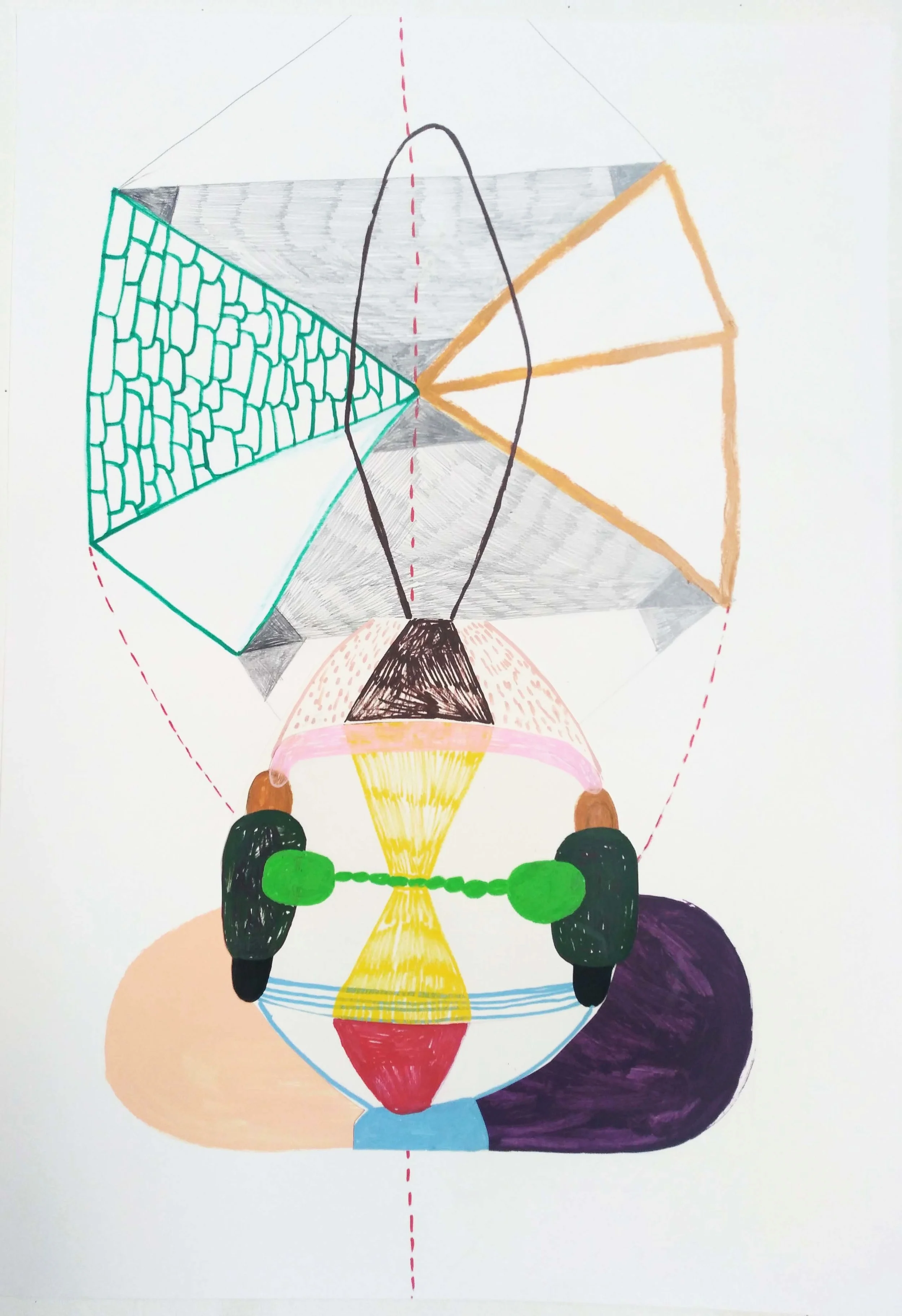 Marie J.Engelsvold. “In chaos” 72 x 50 cm. 2018