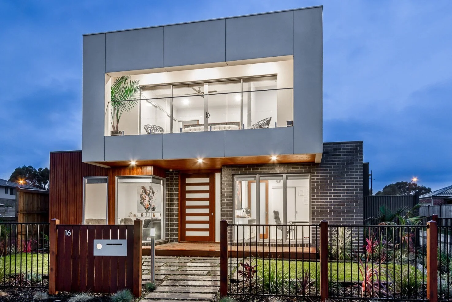  Luxury real estate and architecture photography at twilight of this double storey Officer home built to exacting standards. 