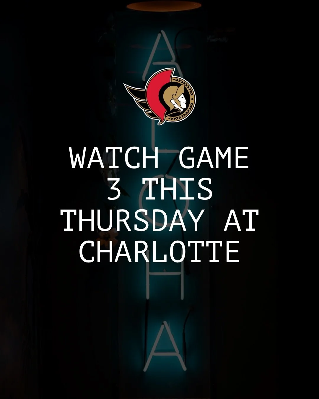 This Thursday, we&rsquo;re pretending to be a sports bar! It&rsquo;s like your living room but with cocktails &amp; beer on tap. 

Game 3, see you Thursday.

#thingstodoinottawa #CharlotteOttawa #iknowcharlotte #ottawanightlife #ottawadrinks Ottawali
