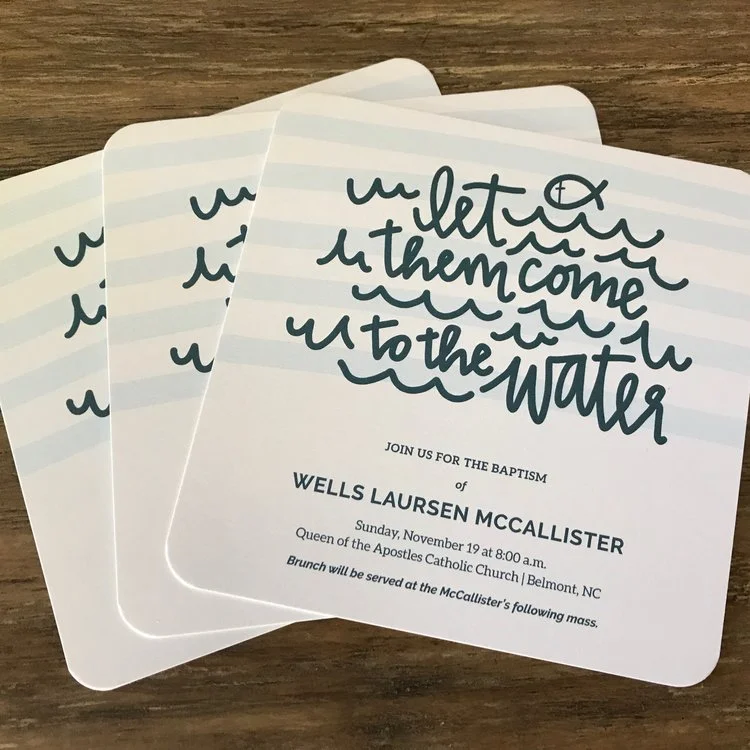 THE EVOLUTION OF AN INVITE: WELLS BAPTISM