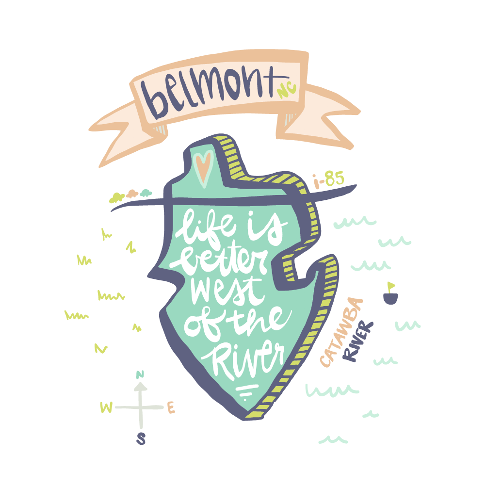 Life if Better West of the River - Belmont Print 