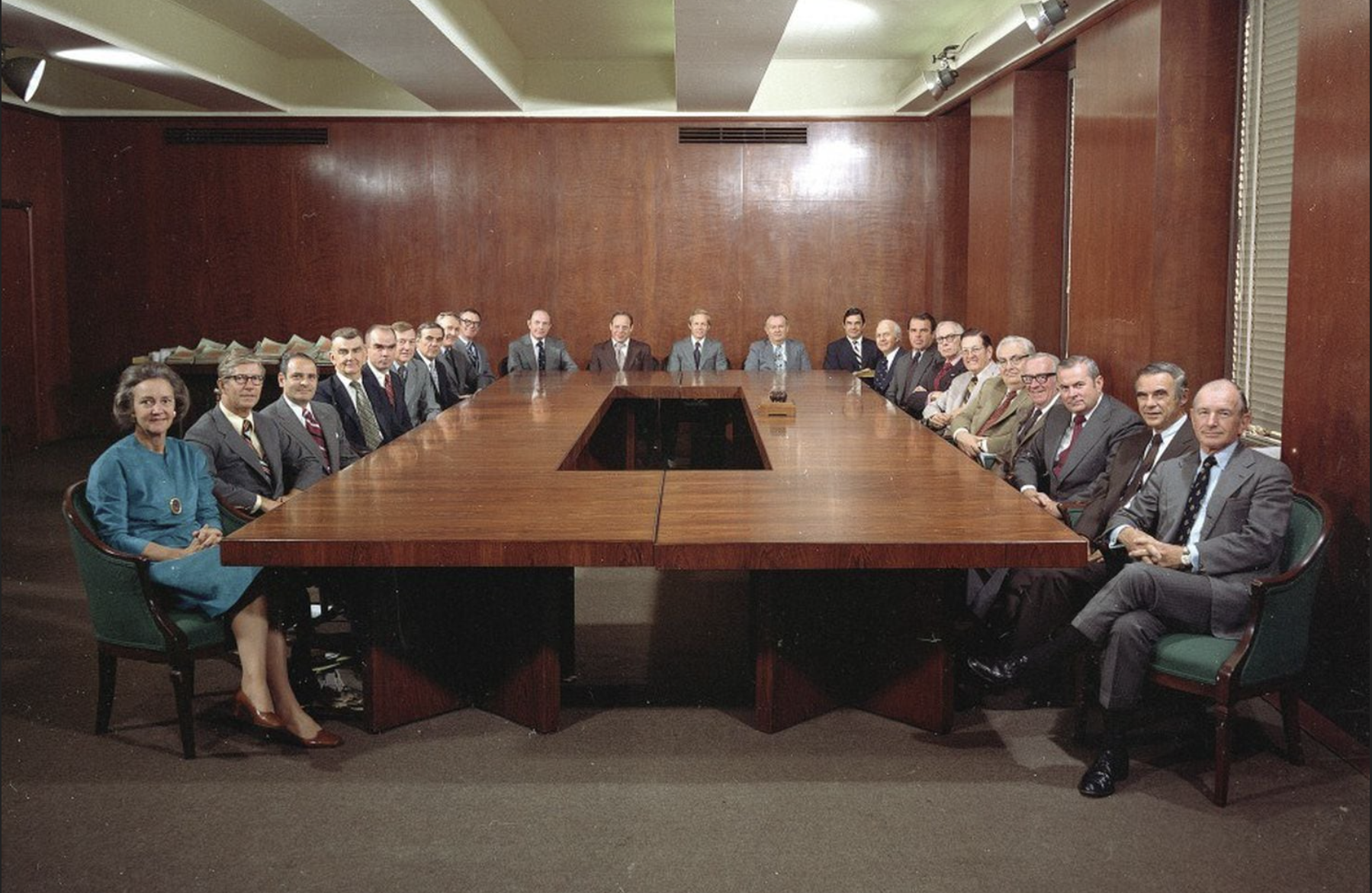 The board of The Washington Post, Katherine Graham, President,1963-1991