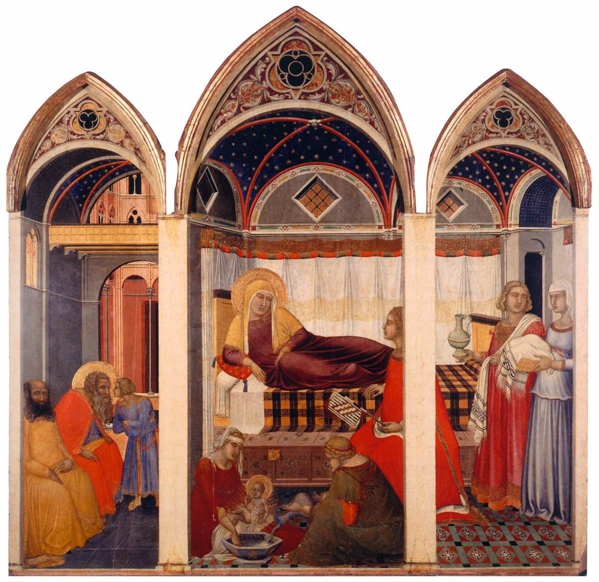 Birth of Mary (detail), Pietro Lorenzetti, 1342, Museo dell'Opera del Duomo,  Siena, Italy.