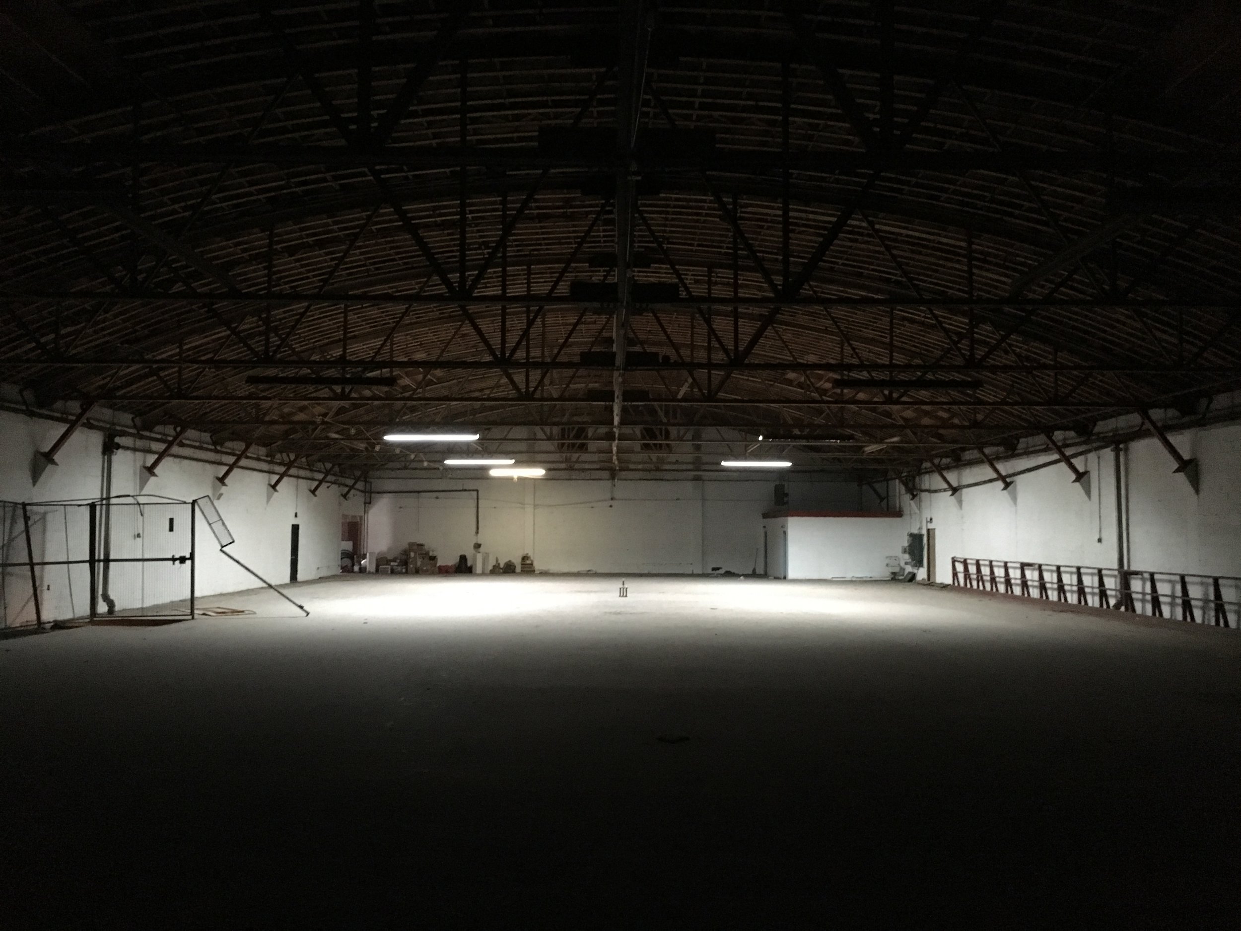 This is the abondoned space before the exhibit.