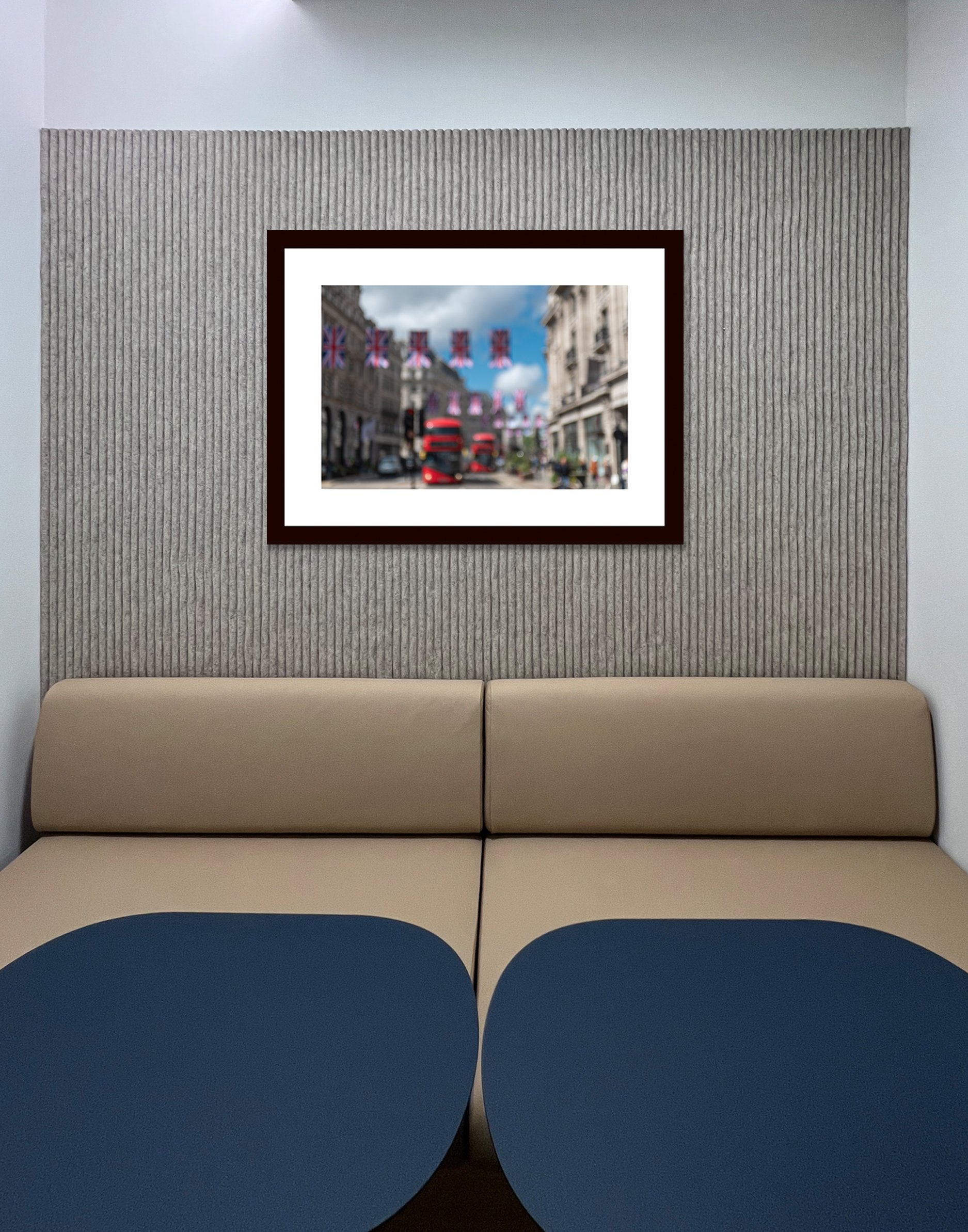 29 - Mayfair #126856, framed dark walnut 24x32" OD, Museum Glass