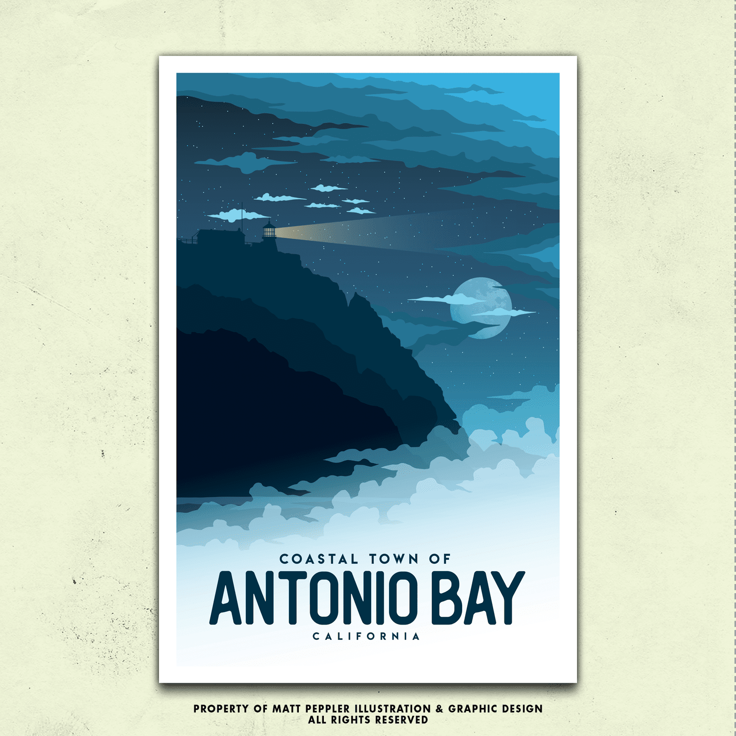 Antonio Bay Travel Poster – Retro Horror Wall Art Inspired by John