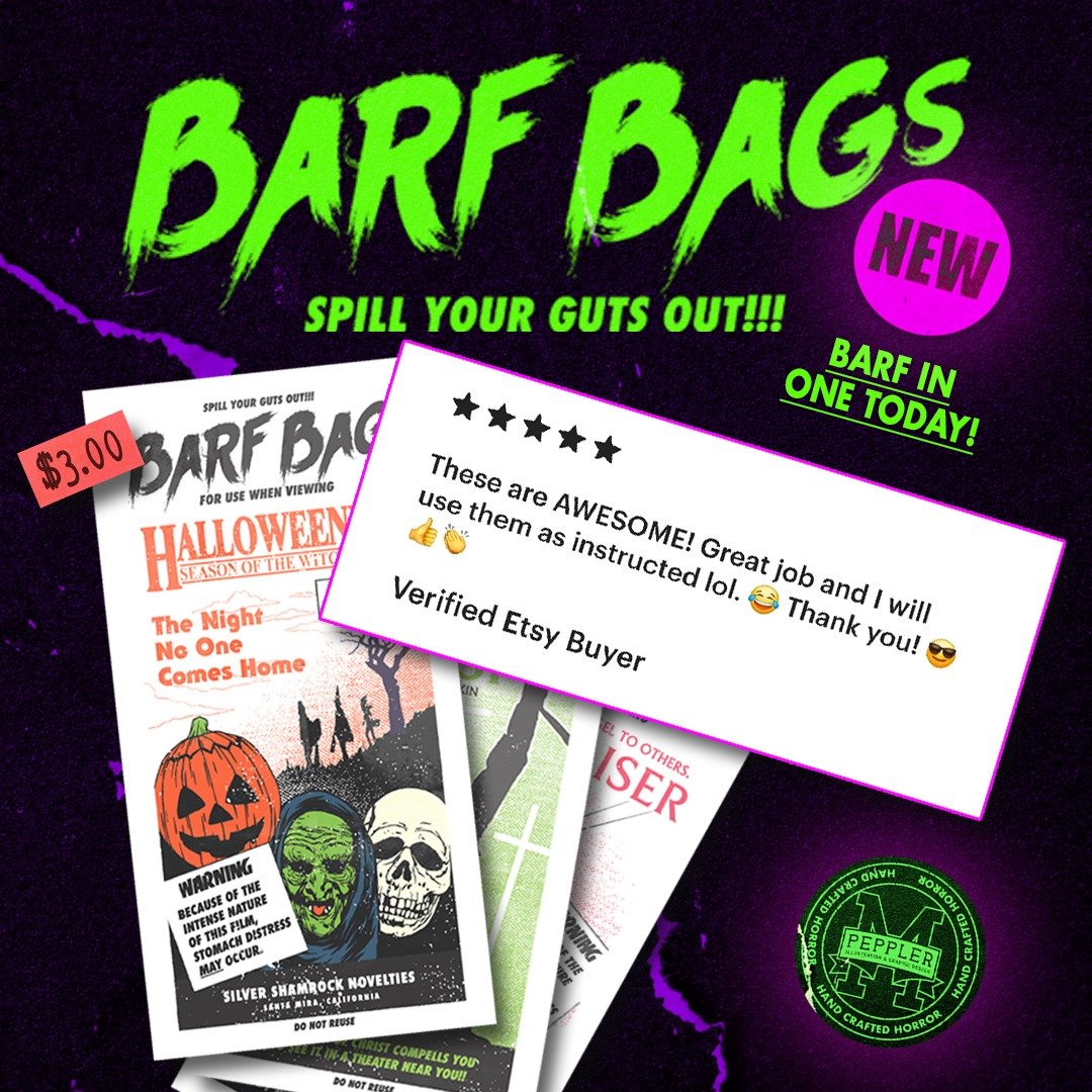 Madness... 

https://www.mpeppler.com/barf-bags

#barfbags #halloween #seasonofthewitch #illustration #graphicdesign #horrormovie #horrorlover #horrormovies #horroraddict