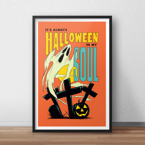 It's Always Halloween In My Soul Vintage Poster | Spooky Retro Art
