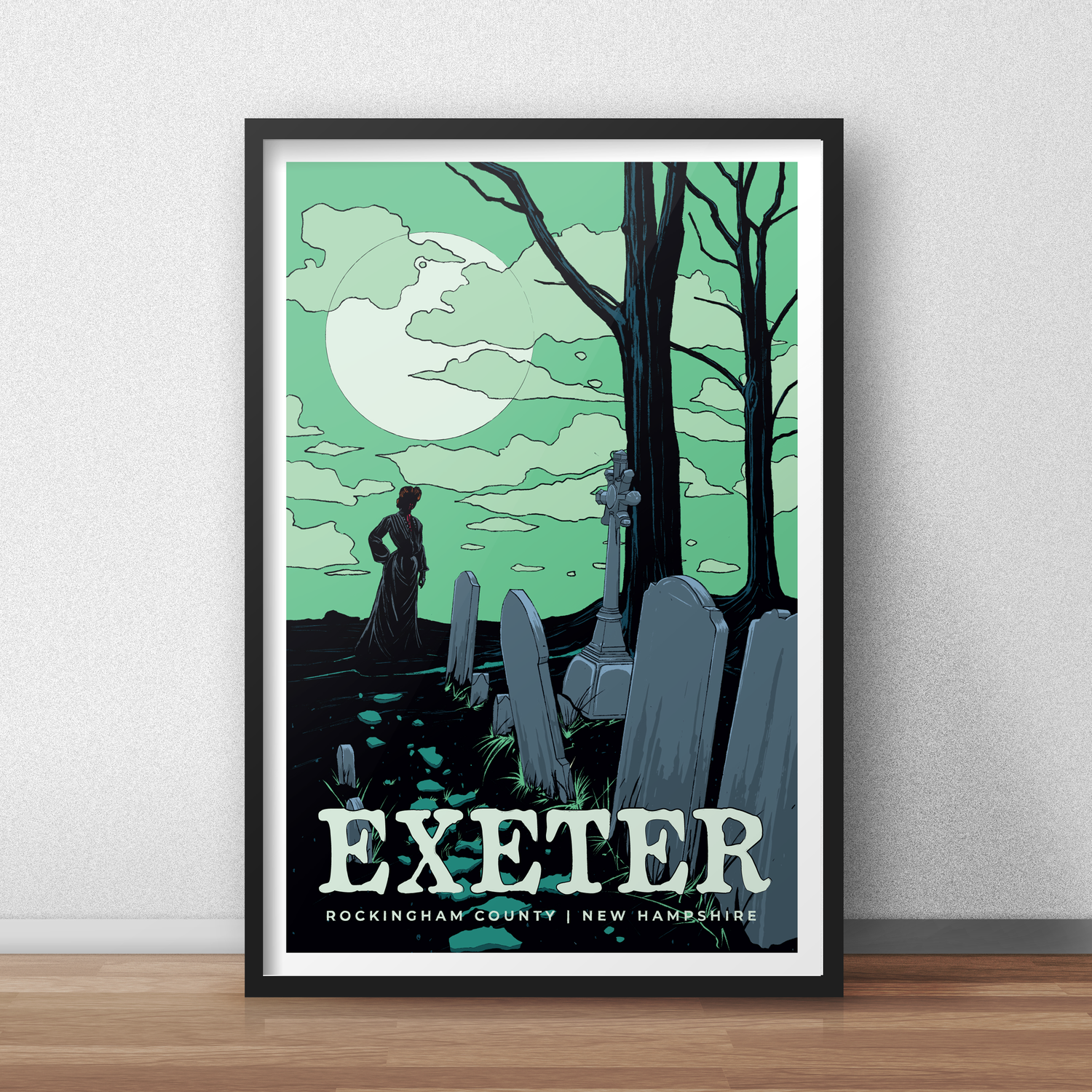 Exeter Rhode Island Vampire Travel Poster – Mercy Brown Urban