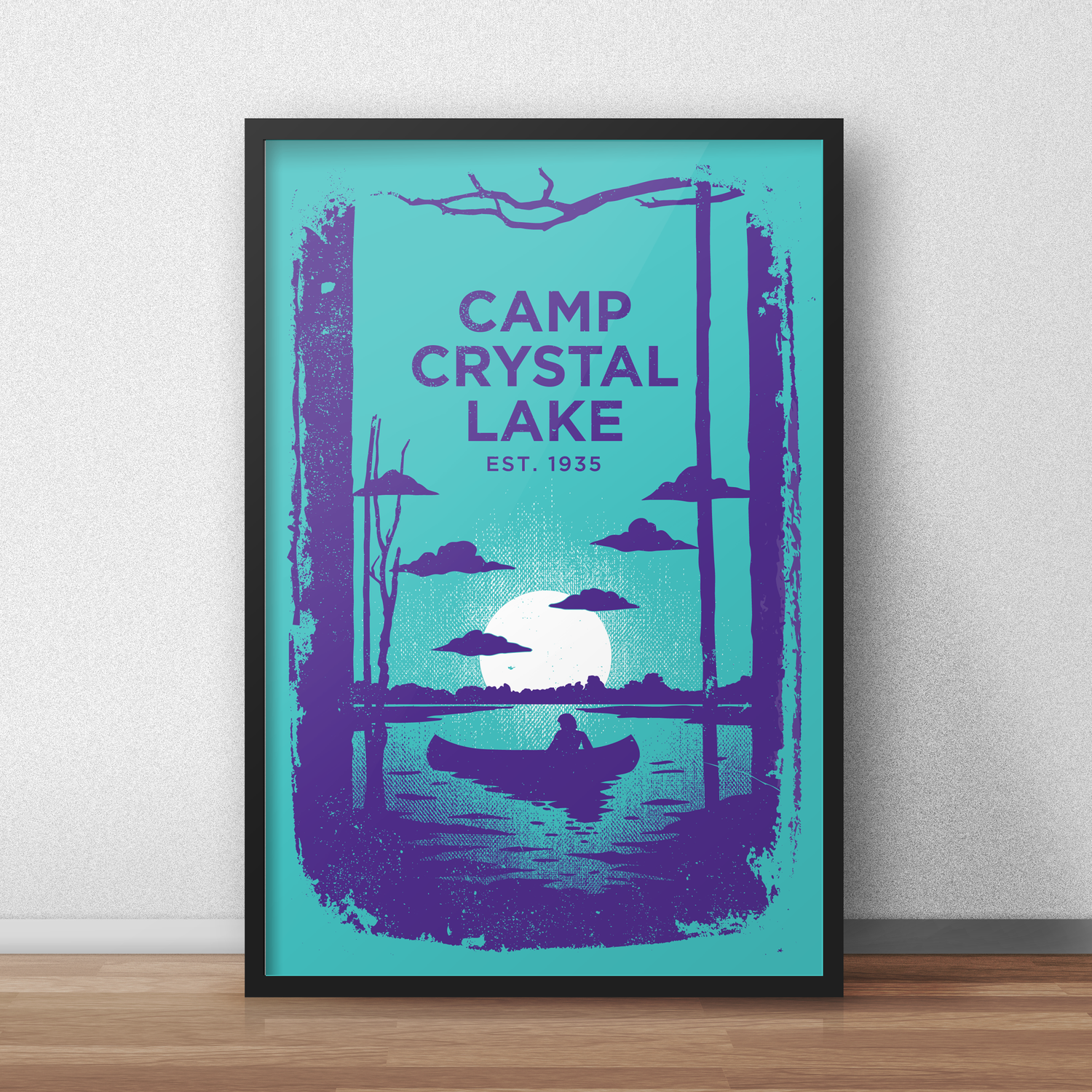 Camp Crystal Lake Travel Poster | Friday The 13th | Vintage Retro