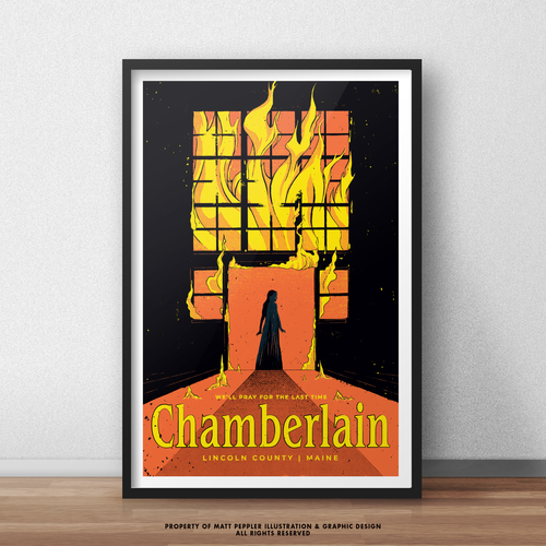 Chamberlain Travel Poster – Vintage Horror Wall Art Inspired by