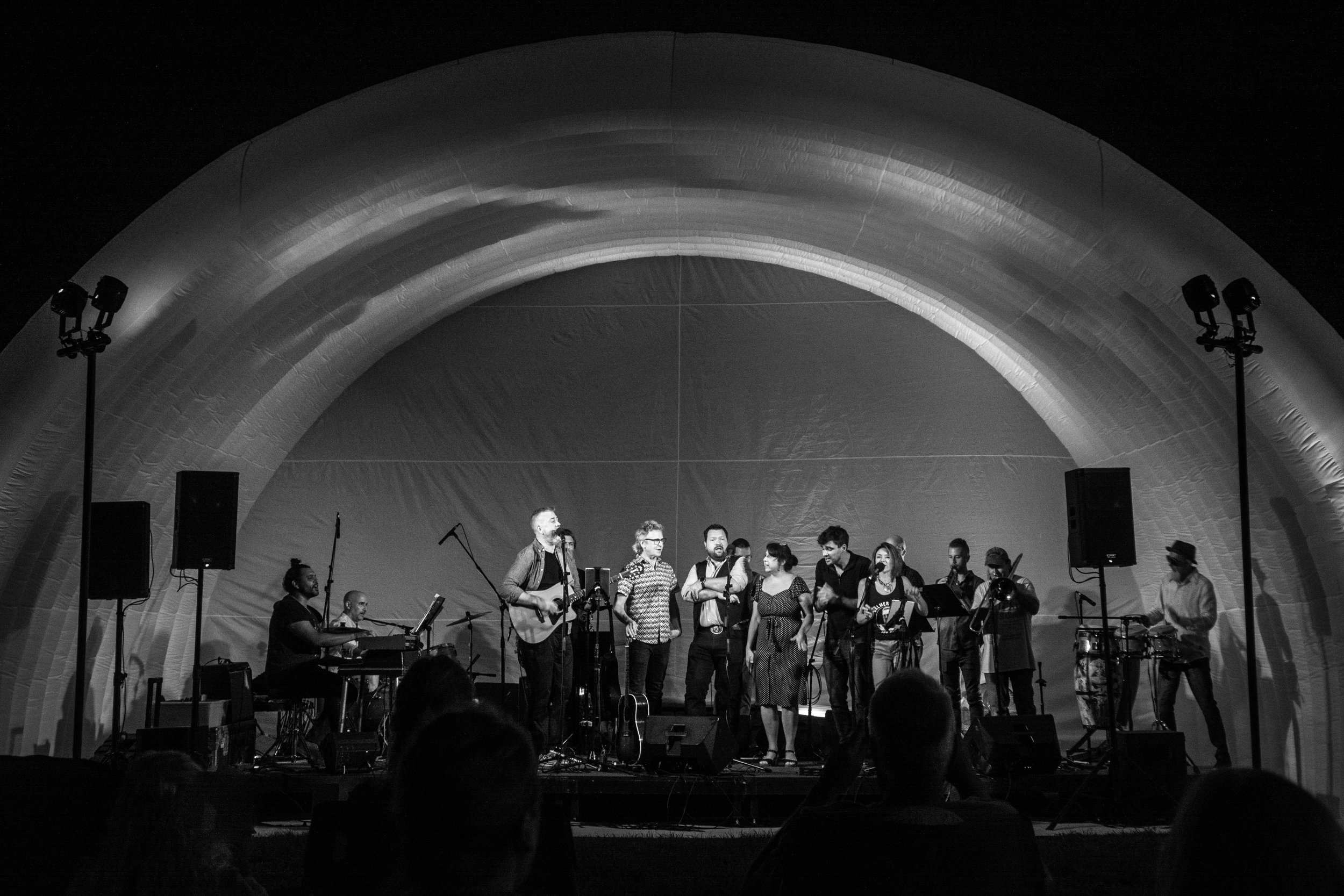 The Big Lebowski, Full Ensemble. Photo by Kevin Bertholf.