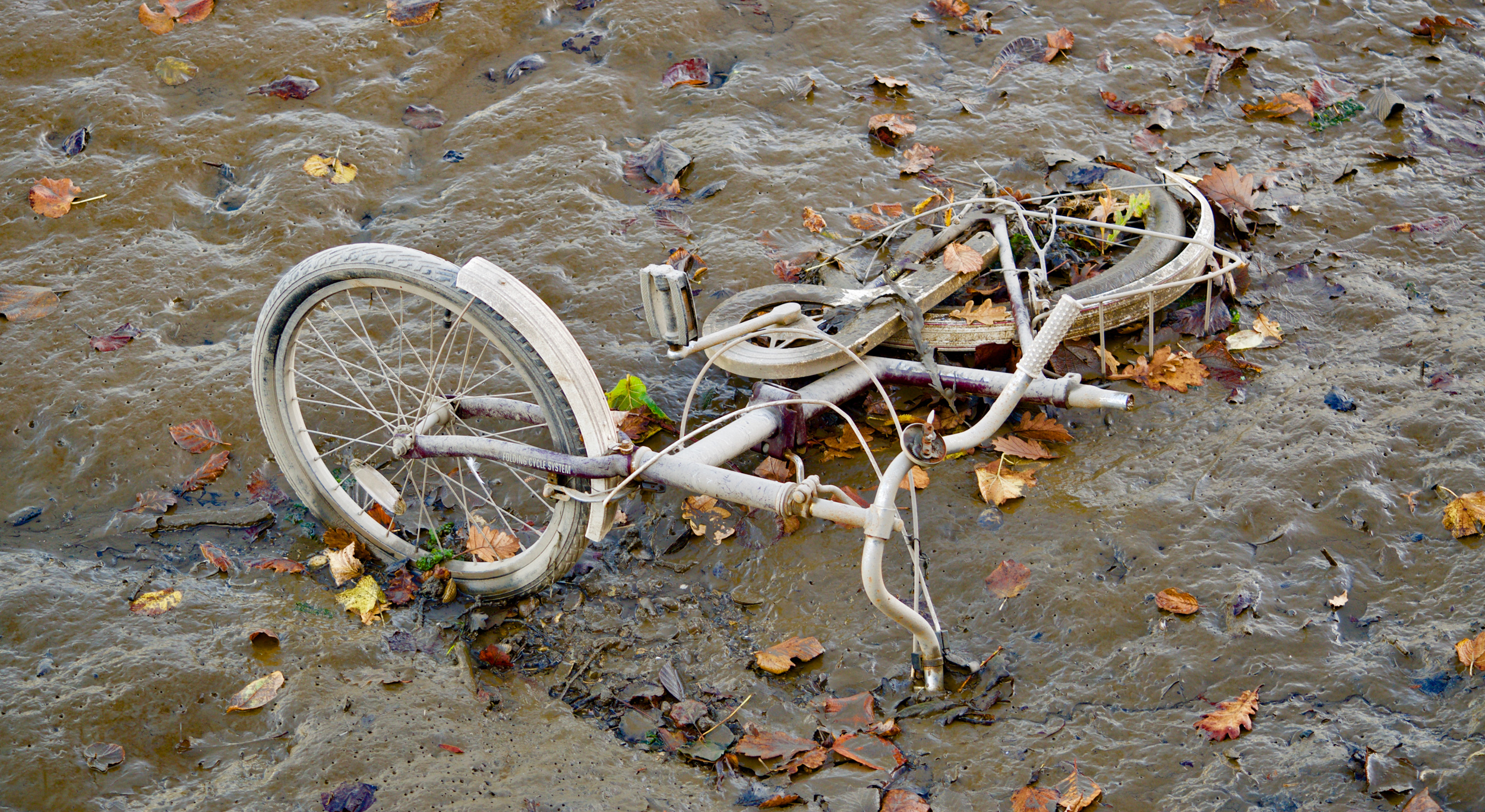 Bicycle in mud