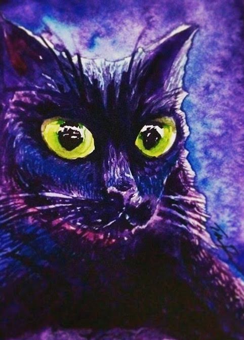 Lyra, another well loved pet. Watercolor on paper, 2"x3".