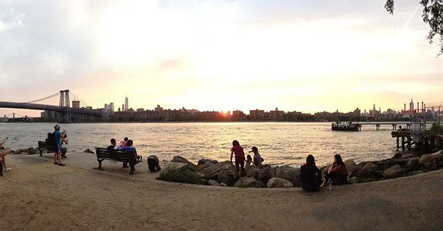 Caught the sunset by the Williamsburg bridge tonight.
