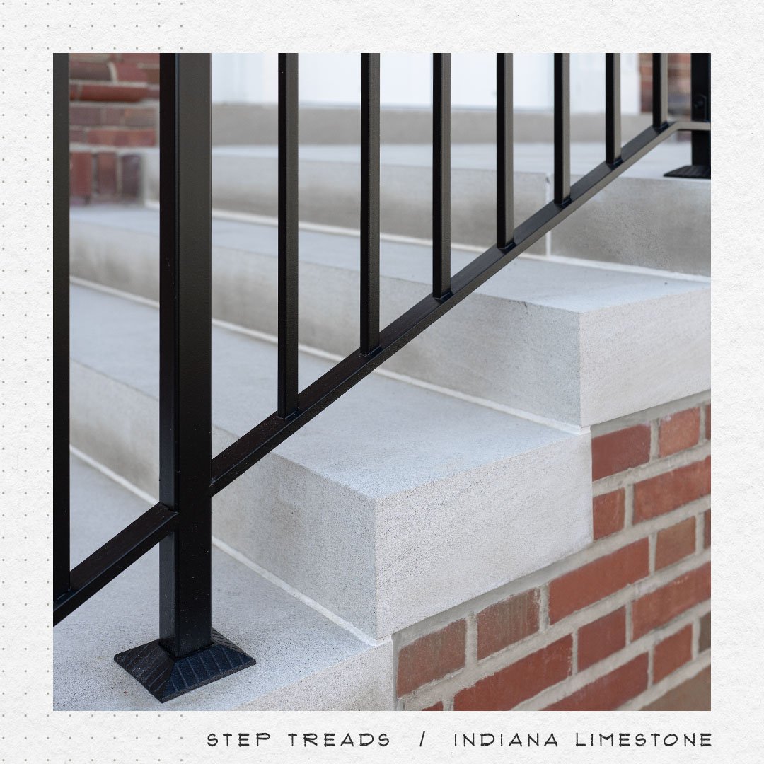 Whether restoring, renovating or building new &ndash; we can provide knowledge and insights for your project. These new custom cut Indiana Limestone step treads were matched and fabricated to replace the original stone steps and landing from 1929. We