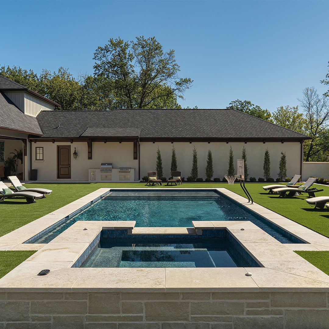 Exclusive Product: Del Mar

This pool has the perfect balance of design and function. The organic texture and subtle color variation of the Del Mar limestone coping softens the crisp, clean lines while the fine bush hammer finish provides slip resist