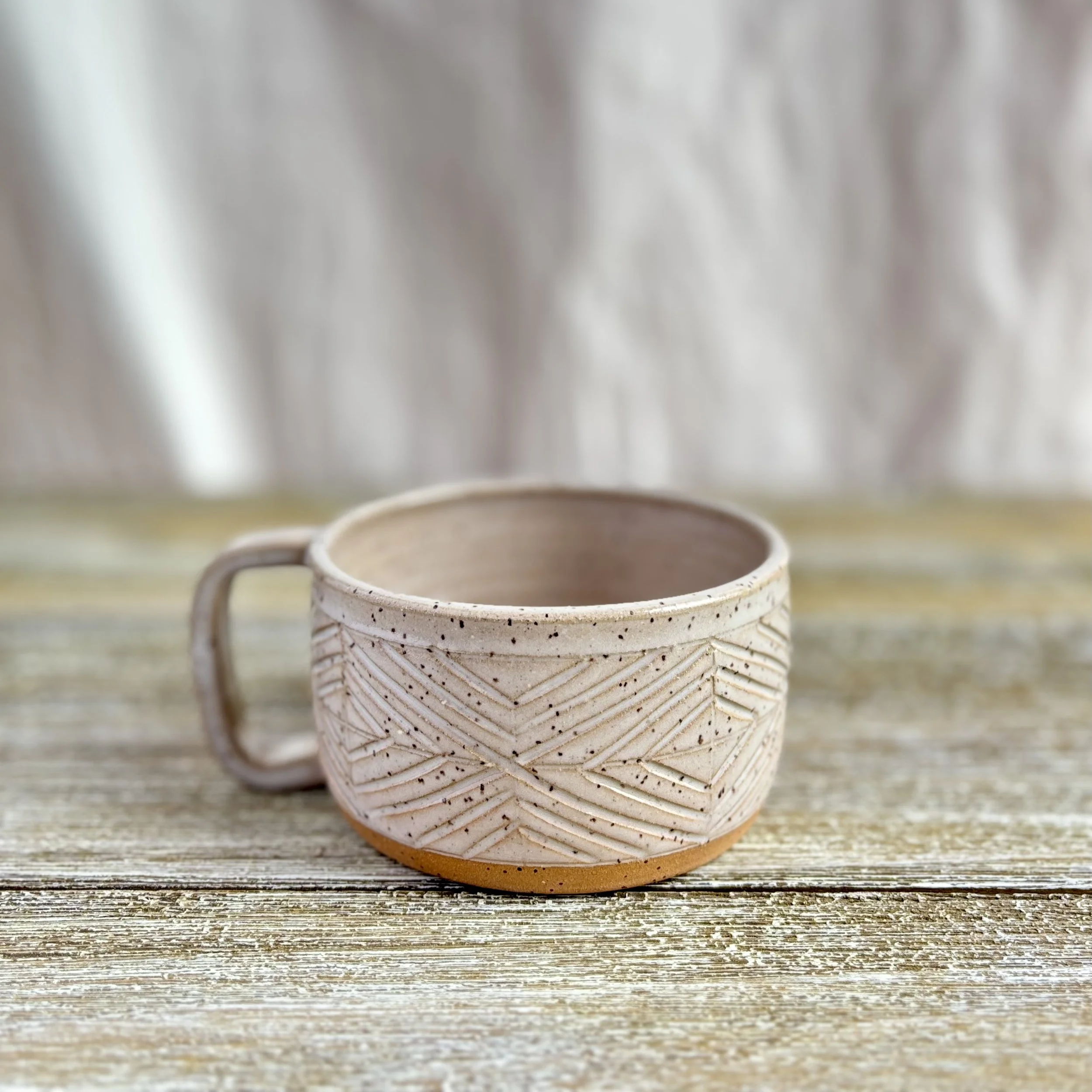 chevron mug - stone