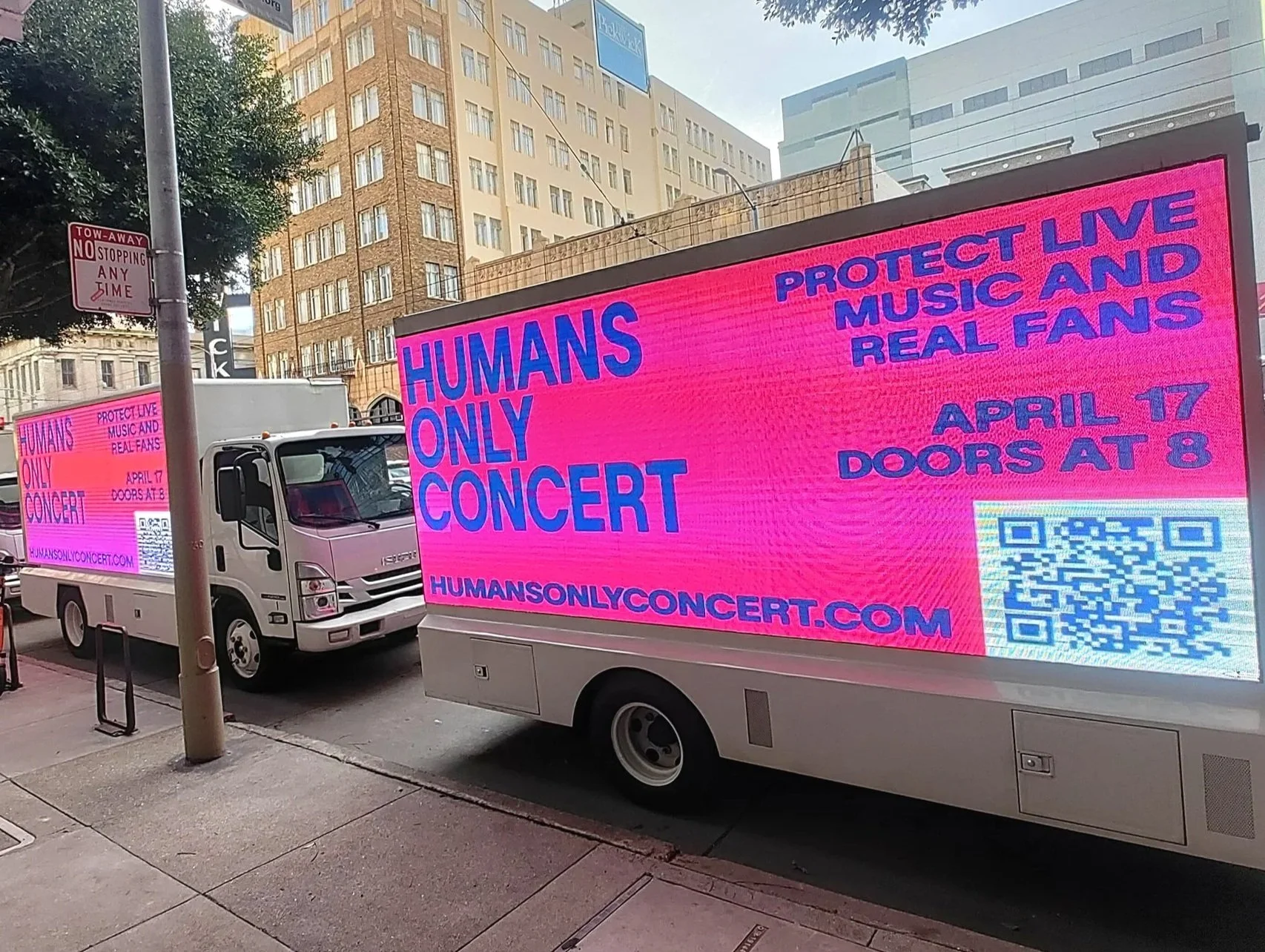 Humans Only Concert Uses Video Trucks to Advertise Live Show