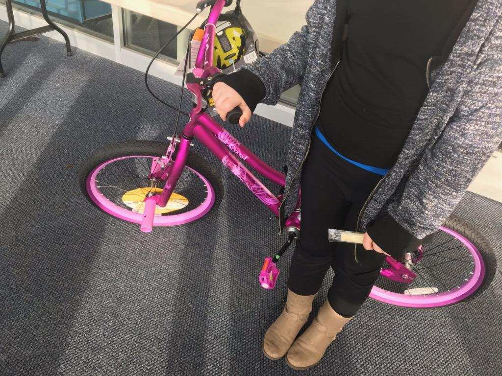 Pink Bike Hope for local 3rd Grader-Dec 2018