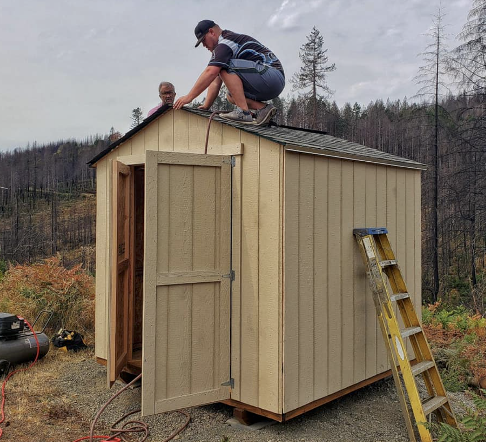 New Shed for Holiday Farm Fire Victims - Aug 2021