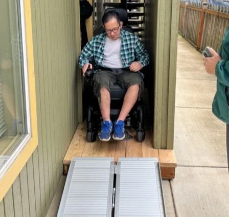 Ramp construction at local Apartment-Mar23