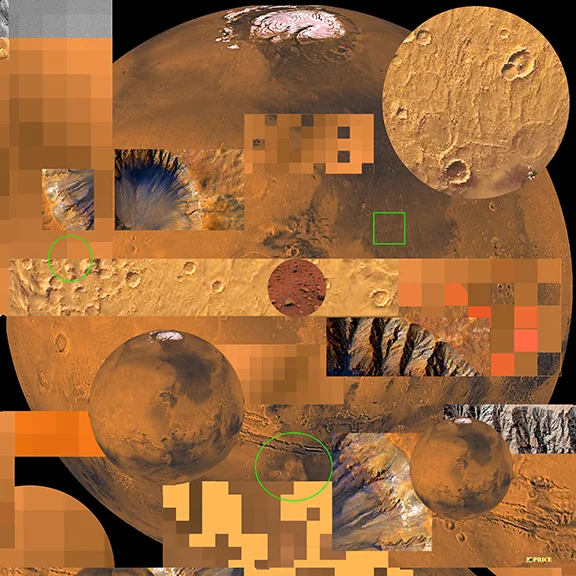 Jonathan Reeve Price, Mars Remix, 2015, Aluminum Print