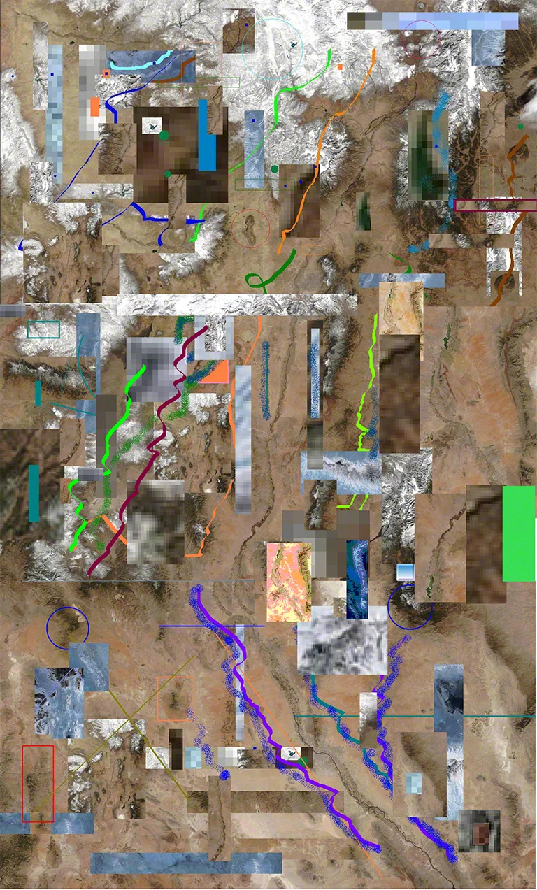 Jonathan Reeve Price, The Rio Grande Splits New Mexico, 2011, Aluminum Print