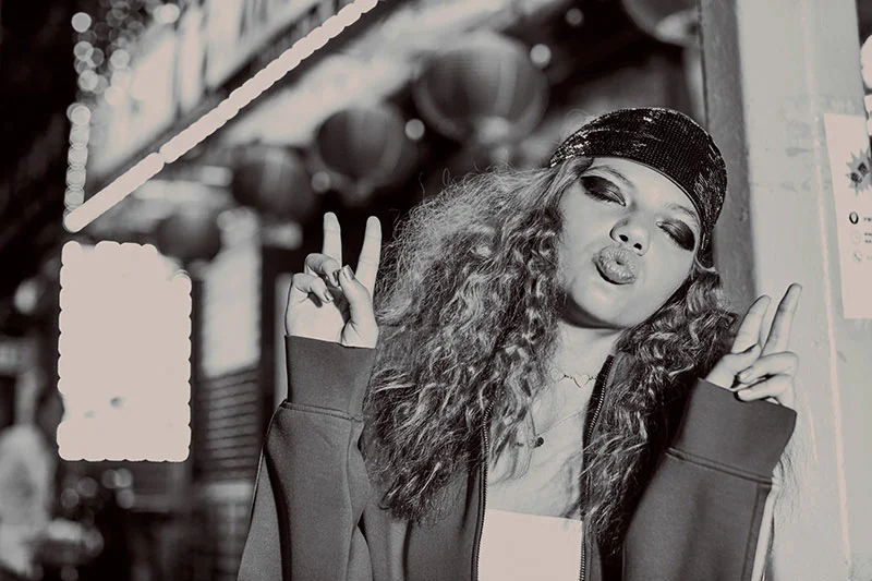 MADE WORN jacket; JOHN GALT shorts; GUCCI headband