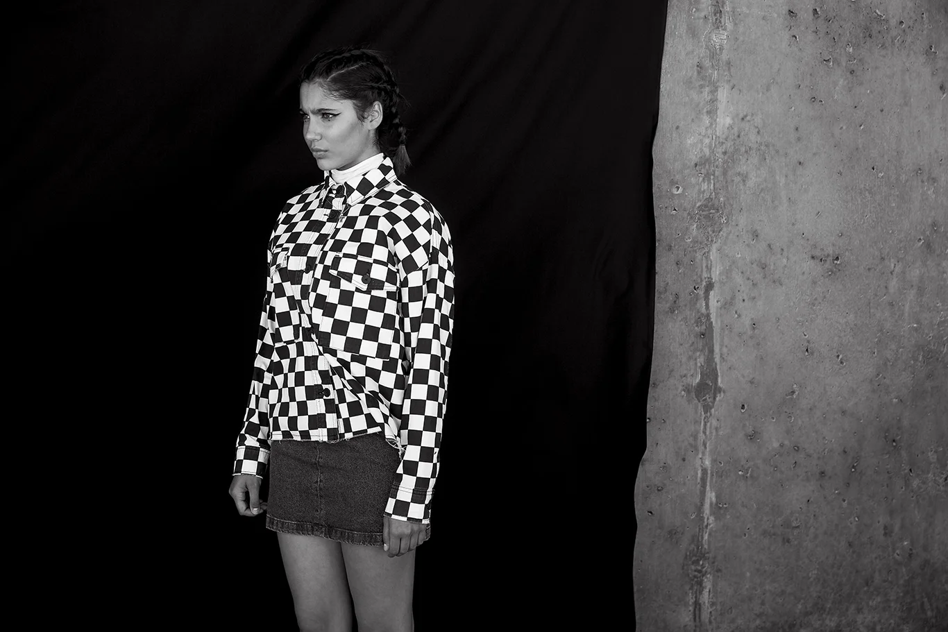 TOPSHOP jacket, skirt; PUMA shirt