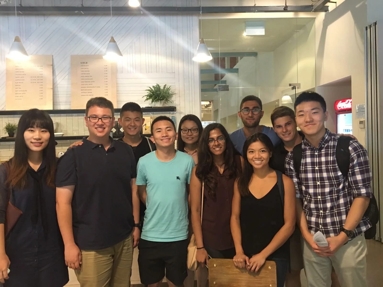 Tommy with his cohort grabbing a bite to eat in Singapore.