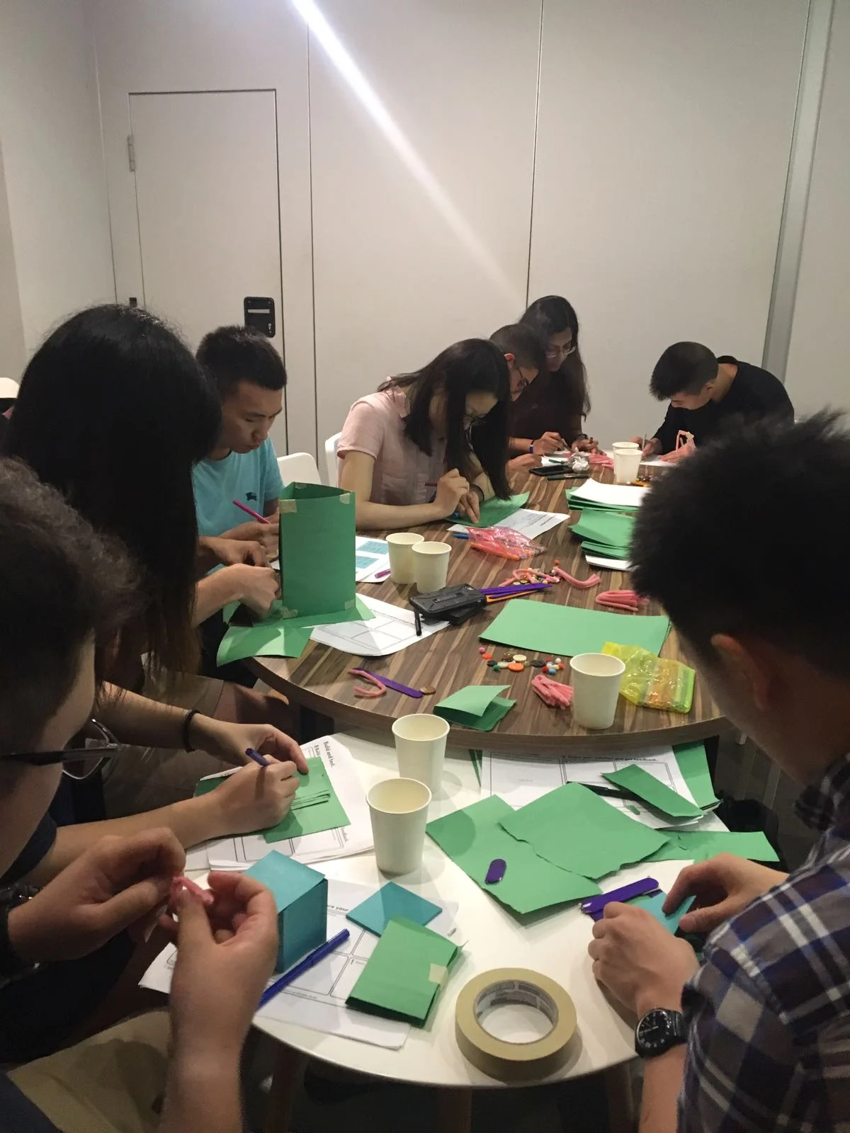 Shirley and the Singapore cohort working hard at Sage Corps Orientation.