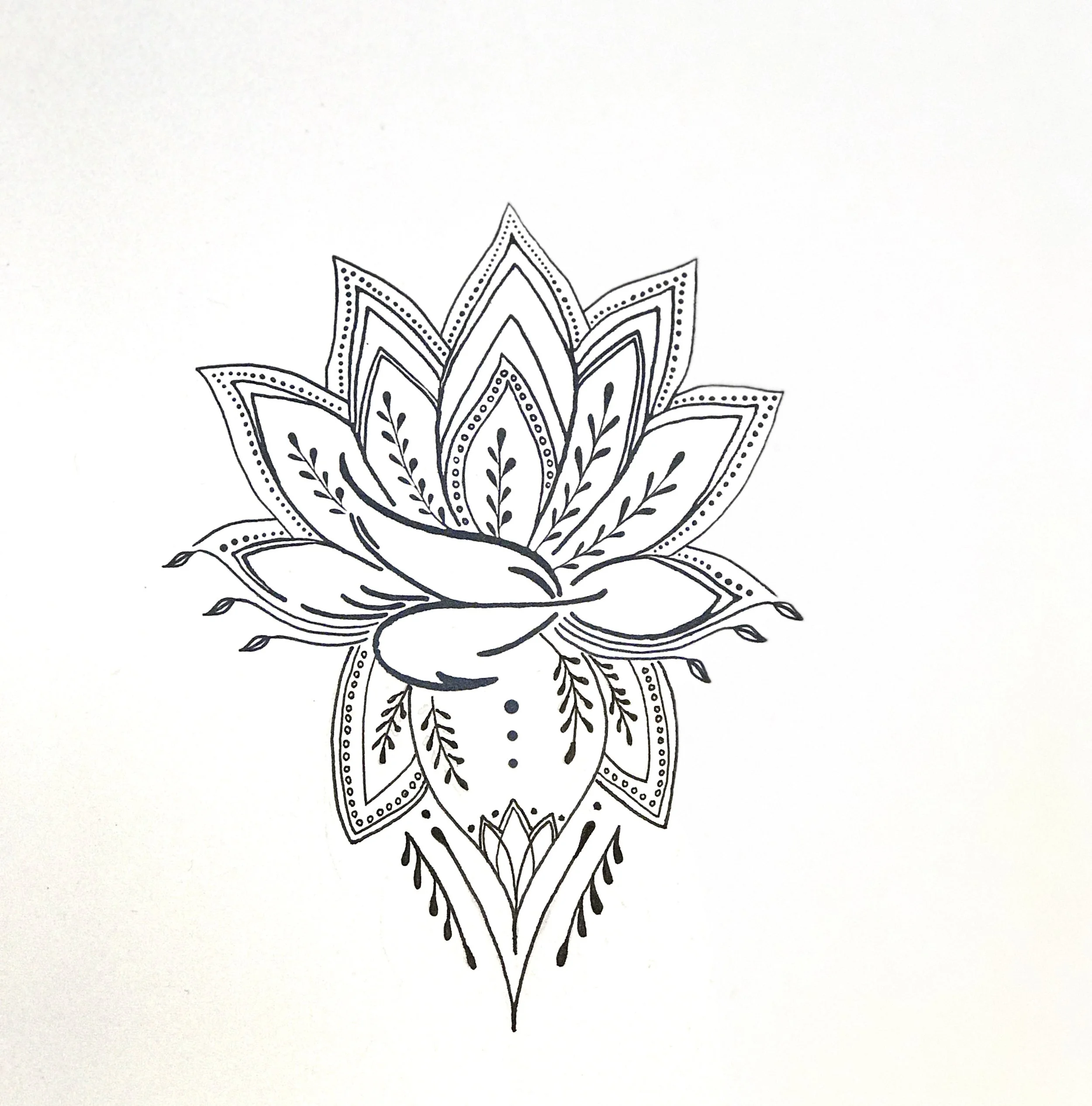Collaboration between Balsam & Olive and our client to create a custom piece for a family member that will also be used as a tattoo design. 