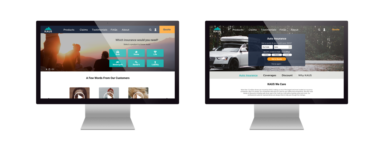 Latest revision based on usability testing to shorten overall page length and optimized hero buttons to avoid confusions