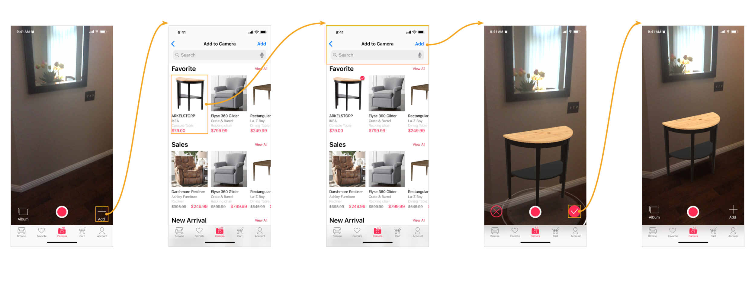 Browsing and seeing products through AR