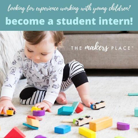 Want experience in childcare or working in a preschool? We are now recruiting student interns for the fall to work in our Mini Makers&trade; Preschool and onsite childcare programs. Learn more and apply here: https://buff.ly/3rVVhAr⠀
⠀
#TheMakersPlac
