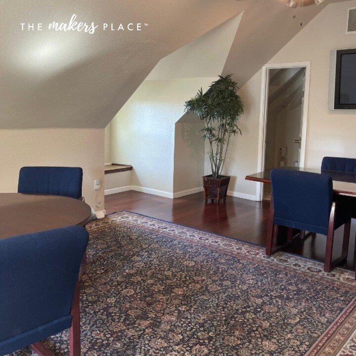 Our third floor is our silent space for coworking when you need to get some focused work done without distraction. It also doubles after hours and on weekends as a rentable space for private events and workshops for small groups and teams!

#TheMaker