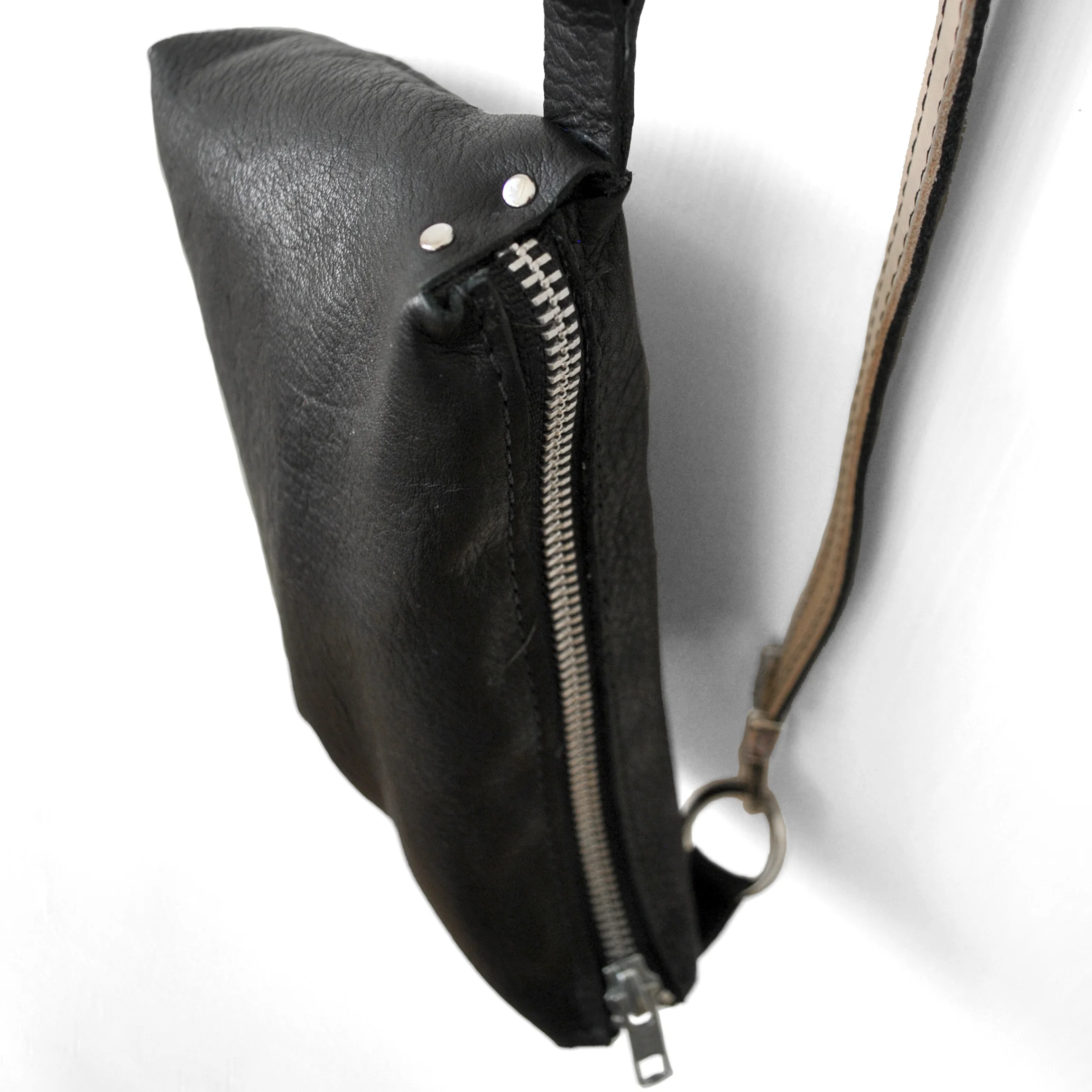 Leather waist bag side detail, Hippack, Black fanny pack, Bum bag, Belt bag, Small purse, Waist bag, Black hippack, Black bag, Hip bag, Street fashion