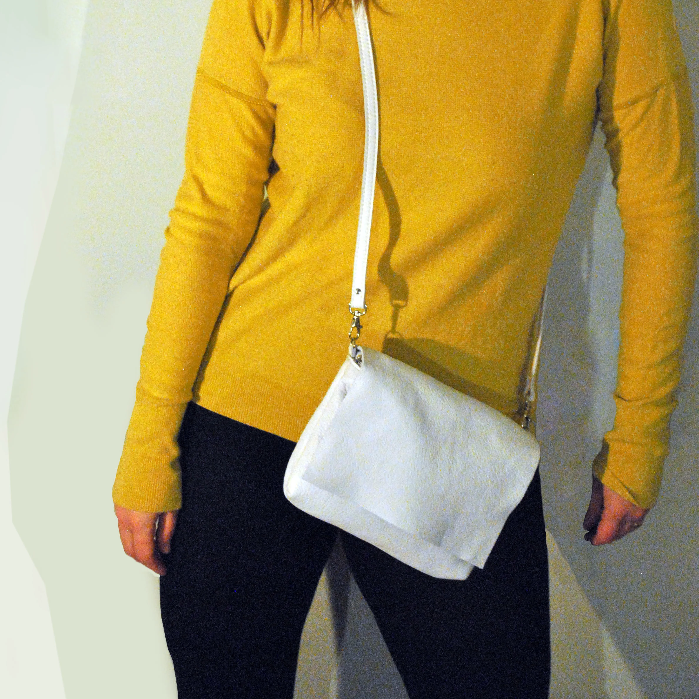 yellow strap bag