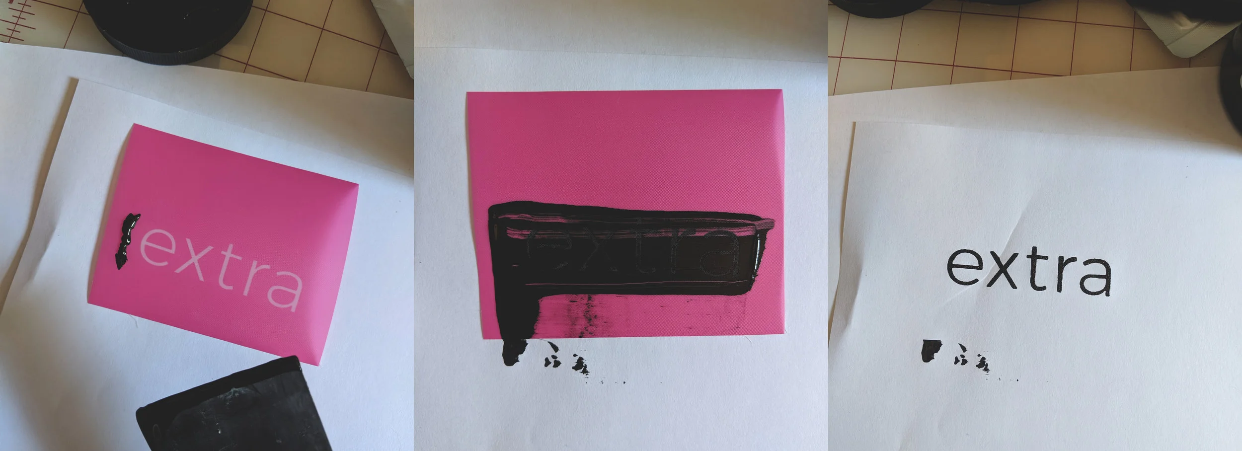 It’s a little fuzzy along the edges, but I think that was because of overinking on copy paper. 25 seconds worked well for me. I proceeded to redo all those steps for my actual design.